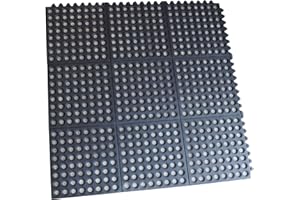 Buffalo Tools 3 ft. x 3 ft. Interlocking Rubber Mats (4-Pack)