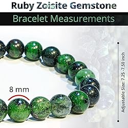 Ruby Zoisite Crystal Bead Bracelet – Healing