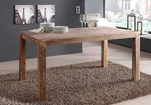 SAM Esstisch Christel, Esszimmertisch 160 x 90 cm, Tisch aus Massivholz, sandfarbenes Akazienholz