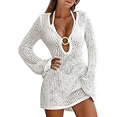 ANRABESS Women Beach Crochet Cover Ups Summer Knit Swimwear Mesh Bathing Suit Hollow Out Dress 2026 Vacation Swimsuit