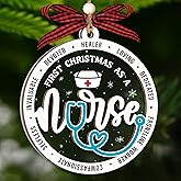 Nurse Ornaments for New Year Decoration - Nurse Gifts for Women - Gifts for Nurses Female - Nursing Ornaments - Cool Nurses Gift - Nursing School Graduation Gift - First Year RN