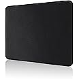 ALOANES Mouse Pad with Stitched Edge, Non-Slip Rubber Base Mouse Mat for Laptop& Computer, Small Mouse Pad for Gamer, Office & Home, Black Square Mousepad 9.8''x 8.3''x 0.08''
