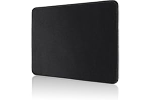 ALOANES Mouse Pad with Stitched Edge, Non-Slip Rubber Base Mouse Mat for Laptop& Computer, Small Mouse Pad for Gamer, Office & Home, Black Square Mousepad 9.8''x 8.3''x 0.08''
