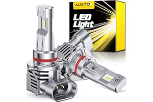 AUXITO 9005/HB3 LED Bulb, 800% Brighter, 3 Min Quick Install, 20 Years Lifespan, No Flicker, 99% Compatibility