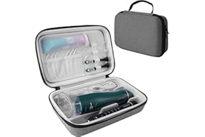 SMYV Water Flosser Travel Case, Portable Cordless Oral Irrigator Travel Organizer with Handle, Hard Eva Storage Bag for Flosser, Electric Toothbrush, Toothpaset and Irrigator Accessories (Grey)