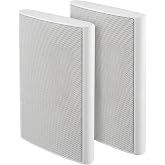 STUDIOFINIX Ultra Slim 5.25 Inch 240W Wall Mount Speakers, 8 Ohm Passive Home Theater Indoor Speakers for Bedroom, Kitchen, Living Room,White(Pair)