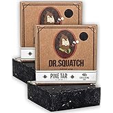 Dr. Squatch Pine Tar Soap 2-Pack Bundle - Mens Bar with Natural Woodsy Scent and Skin Exfoliating Scrub &ndash; Handmade with Pine, Coconut, Olive Organic Oils in USA (2 Bar Set)