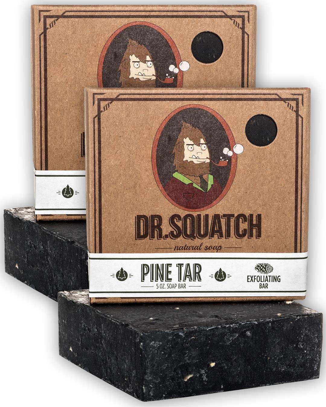 Dr. Squatch Pine Tar Soap 2Pack Bundle Mens Bar with