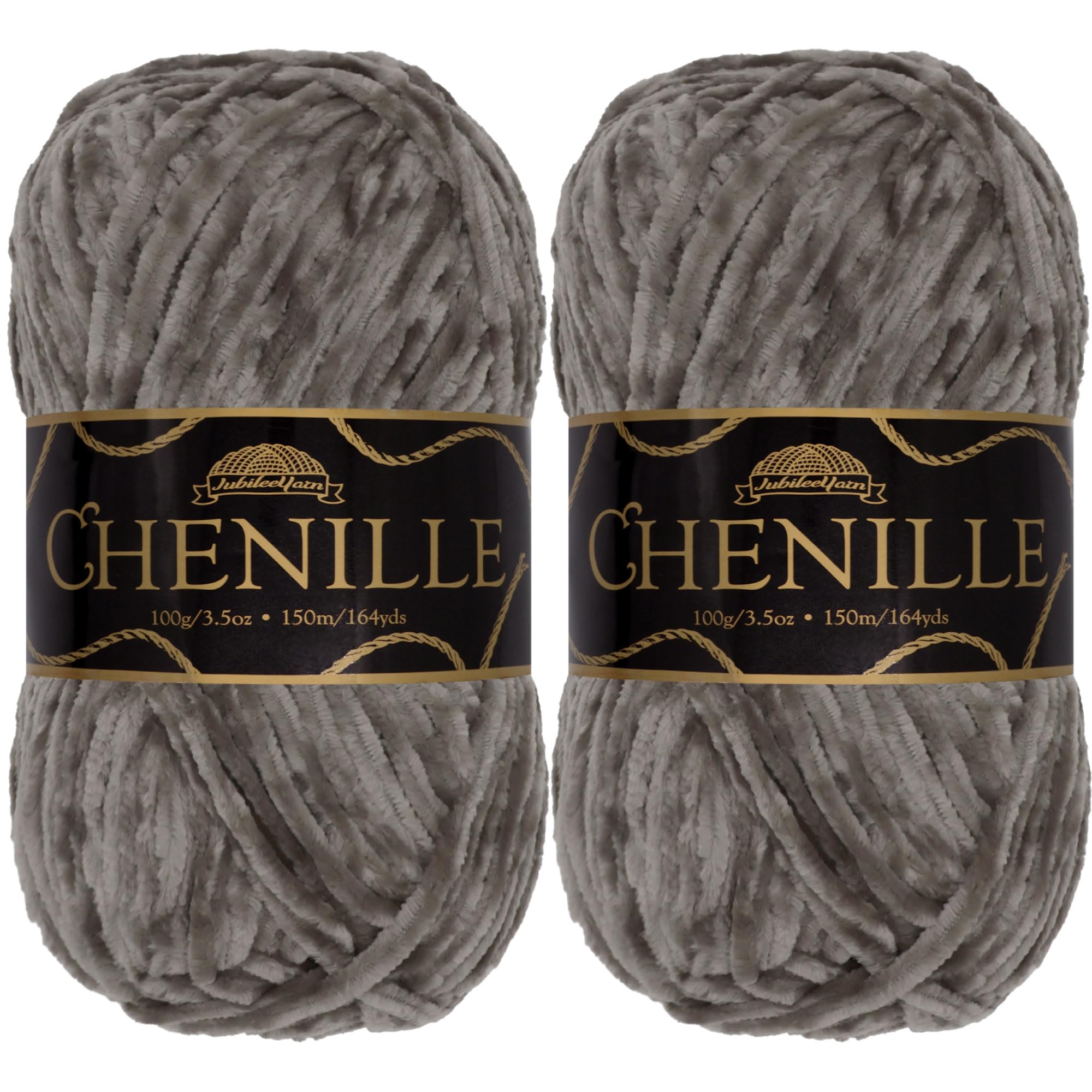 JubileeYarn Chenille Yarn - Worsted Weight - 100g/skein (2 Skeins, 112 Nimbus)