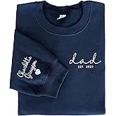 GodLover Custom Dad Embroidered Sweatshirt or Hoodie, Personalized Gift for Daddy, Husband, Grandpa, Fathers Day, Christmas