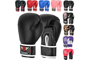 BESMART Be Smart Kids Boxing Gloves 4-12 Years 4oz 6oz Training Gloves for Children Sparring Youth Boxing Gloves Junior Training Mitts Punch PU Leather MMA Muay Thai Kick Boxing