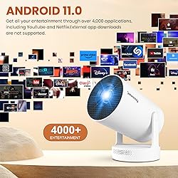 Mini Projector 4K with WiFi Bluetooth 5.4 - Smart