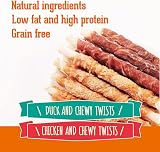 PACK'N PRIDE Dog Chewy Twists 20 Pack 90g Real Meat Winded Chicken & Duck view 3