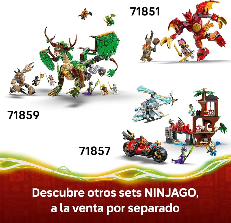 Ninjago 2in1 Carro Transformável do Jay - Camião com 5 Minifiguras Inc. Kai e NYA - Ninja Inc. Armas Shuriken, Espadas Catana Toy - Presente para crianças de 8+ anos e fãs da série - 71856