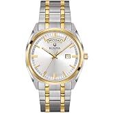 Bulova Men's Classic Surveyor 2-Hand Day/Date Quartz Watch, Luminous Hands, 39mm