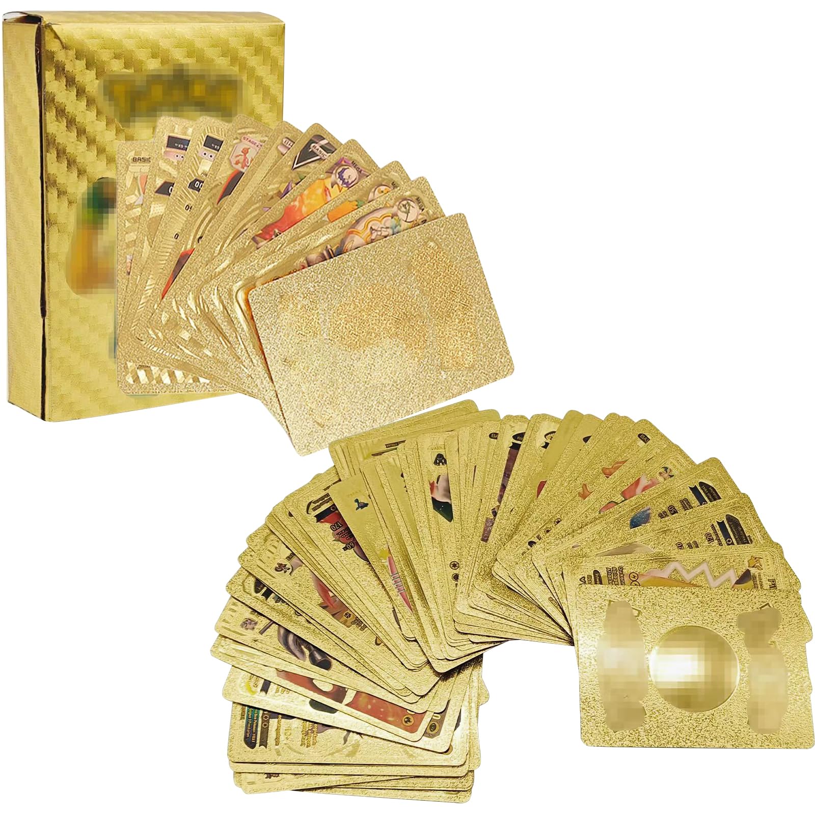 Driflo 55 Non Repetition Anime Cards, Rare Golden Cards, with Protection Box, Teenager Gifts, Fans Gifts, English Version