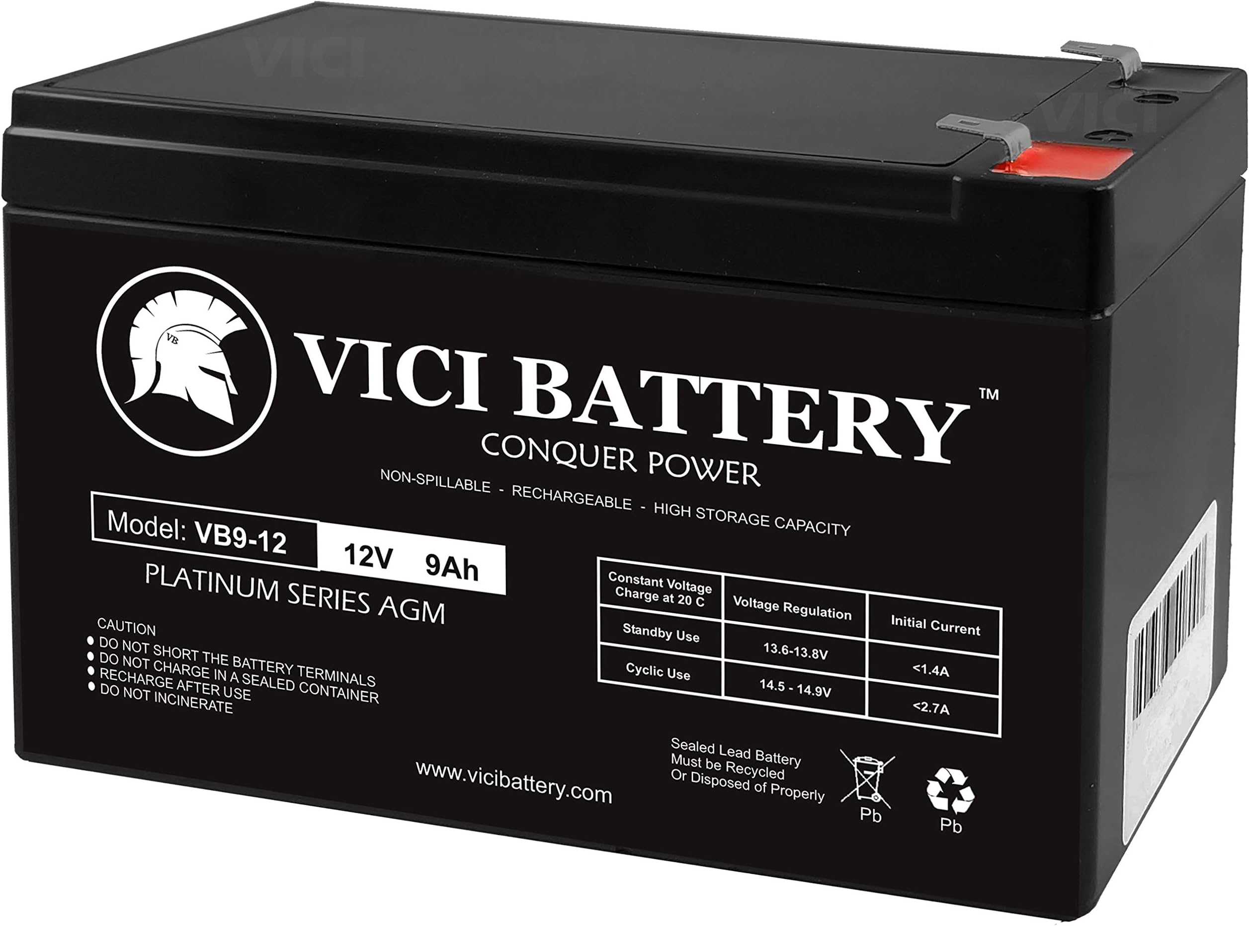 VICI Battery12V 9AH Sealed Lead Acid Battery for Fishfinder 570 Brand Product
