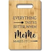 FONDCANYON Meme Gifts, Meme Birthday Gift Bamboo Cutting Board Kitchen Decor, Mother’s Day Gifts for Grandma Cutting Boards for Kitchen, Meme Gifts from Grandchildren Grandkids