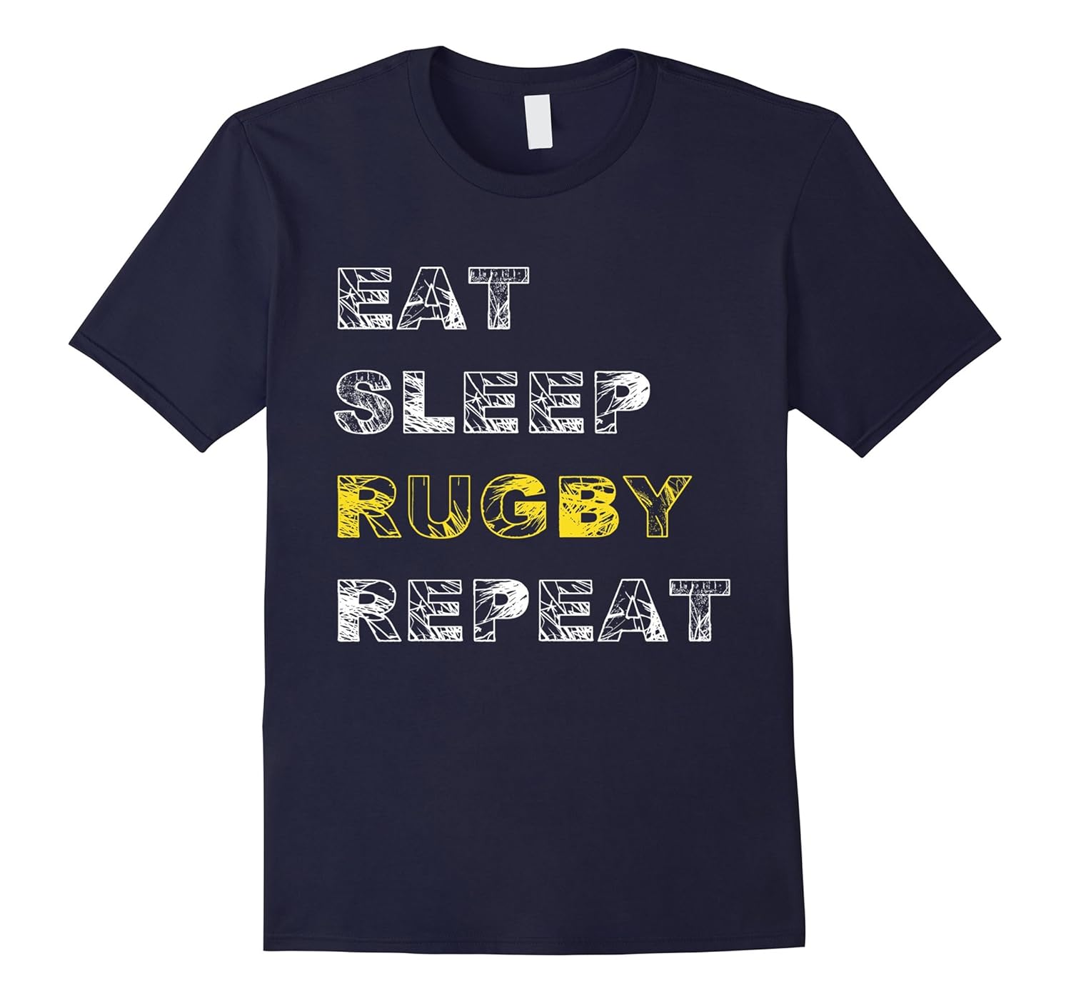 Eat Sleep Rugby Repeat Distressed Tshirt Tee Shirt Gift-ANZ