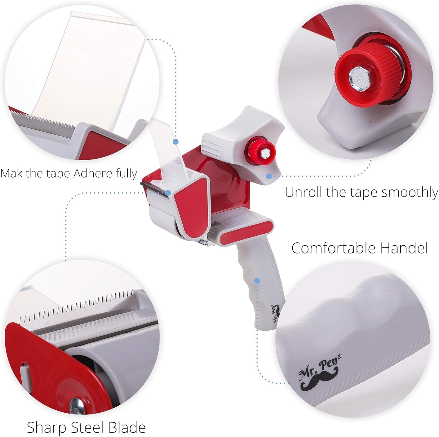 Mr. Pen- Tape Gun, Packing Tape Dispenser, 2 Pack, 2 inch Dispenser, Tape Dispenser Gun, Tape Gun Dispenser, Packing Tape Gun, Heavy Duty Tape Dispenser, Shipping Dispenser, Packaging Tape Dispenser : Office Products