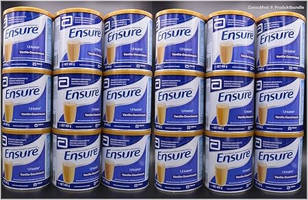 18x 400g Ensure Vanille Pulver 7200g - Trinknahrungspulver - im exclusiven ConsuMed Bundle