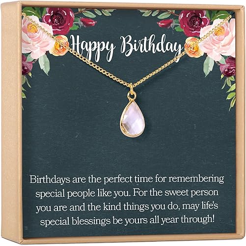Amazon Com Dear Ava Birthday Gift Necklace Happy Birthday Gift For Her April Jewelry