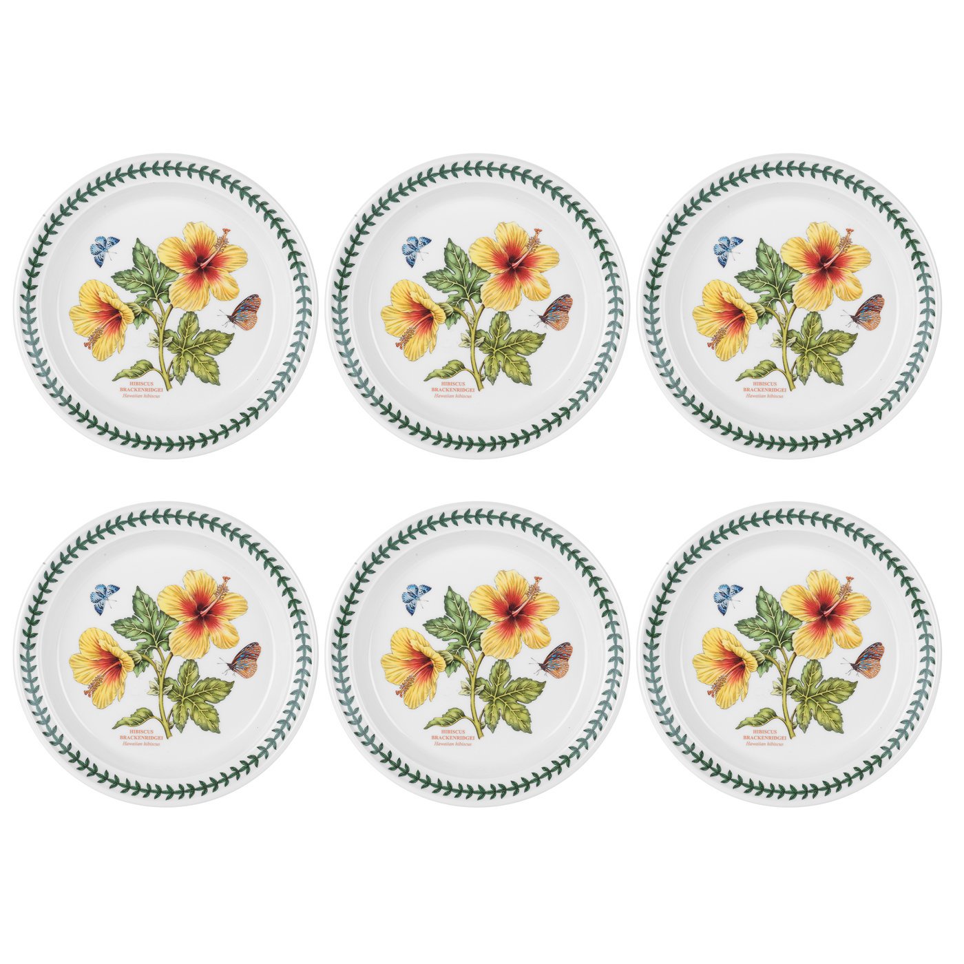 Home Set of 6 Portmeirion Botanic Garden Bread and Butter Plate Kitchen