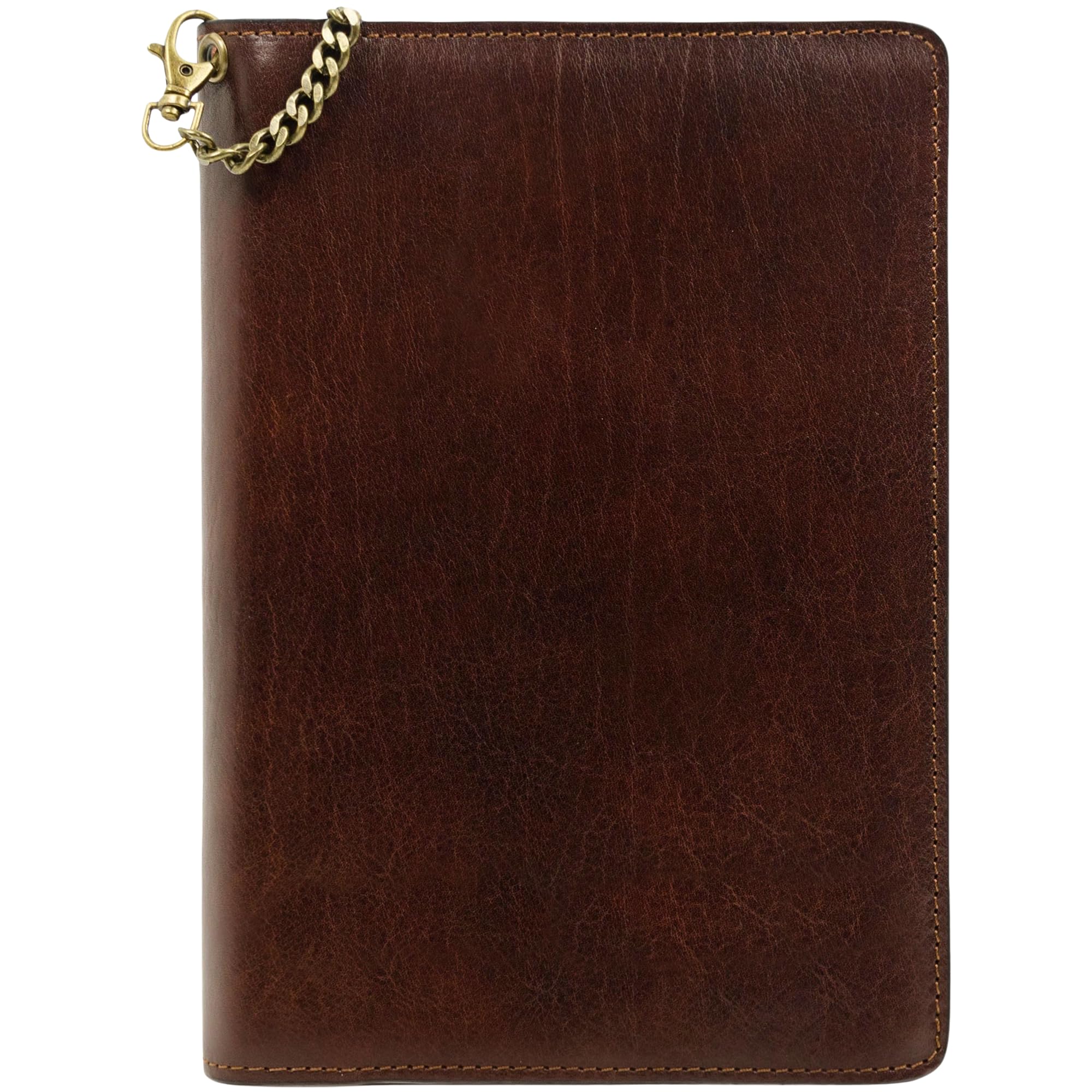 Time Resistance Brown Leather Journal With Refillable A5 Notepad And Bookmark Notebook Cover With Pen Loop