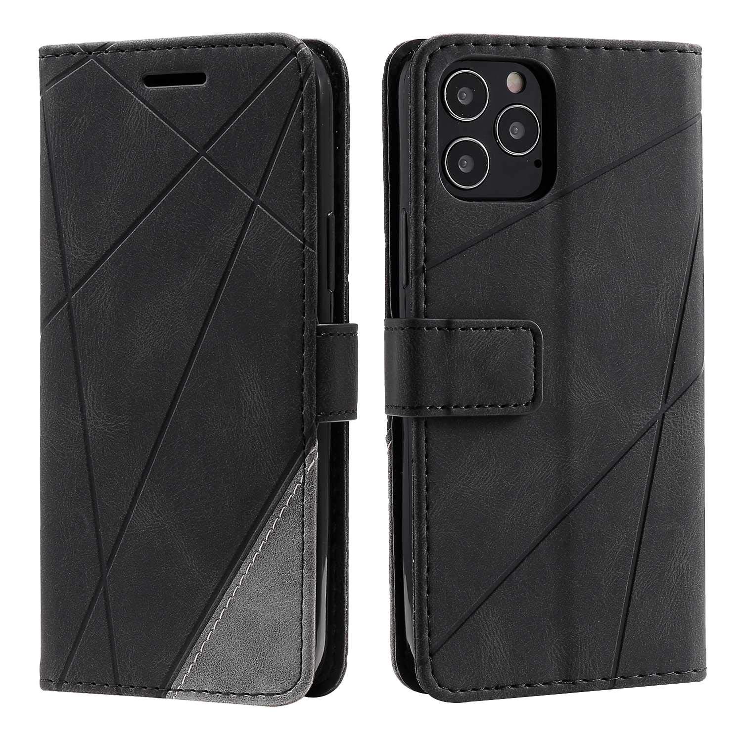SONWO Case for iPhone 12 Pro (6.1 inch) Case, Premium Leather Flip Wallet Case Magnetic Closure Card Slots Kickstand Phone Case for iPhone 12 Pro (6.1 inch), Black