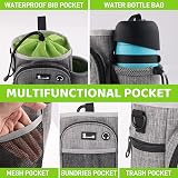 Pecute XL Dog Walking Bag with Water Bottle Holder Grey view 3