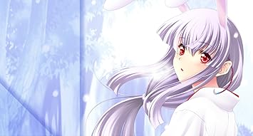 Posterhouzz Anime Girl Long Hair White Hair Red Eyes Blush Animal