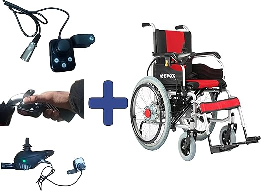 EVOX | POWER WHEELCHAIR WITH COMBO OFFER | WC 101 WITH ATTENDANT CONTROLLER |ELECTRICAL BATTERY OPERATED | FOR DISABLED PERSON | FOLDABLE | ALL WARRANTED | MANUAL AND ELECTRIC MODE |