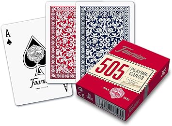 Caja de barajas FOURNIER 505 (6 Rojo / 6 Azul): Amazon.es: Juguetes y juegos