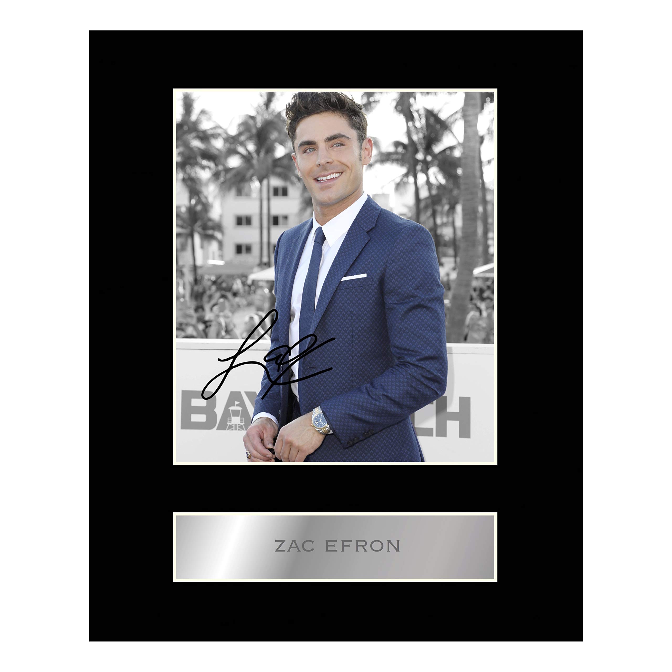 Iconic pics Zac Efron Signed Mounted Photo Display #01 Autographed Gift picture print