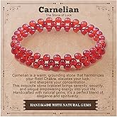 MANYC Handmade Yoga Stretch Bracelet with Natural Stone Crystals, 4mm Healing Energy Bracelet for Adults, Unisex Elastic Jewelry Gift