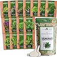 15 Culinary Herb Seed Vault - Heirloom and Non GMO - 4500 Plus Seeds for Planting for Indoor or Outdoor Herbs Garden, Basil, 