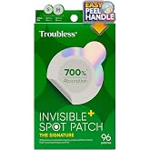 Troubless Invisible Pimple Spot Patch - 96 Ultra Thin Acne Patches - Easy Peel - 2 Sizes