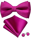 Barry.Wang Magenta Bow Ties for Men Pre-tied Bow