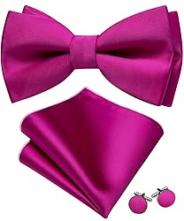 Barry.Wang Magenta Bow Ties for Men Pre-tied Bow