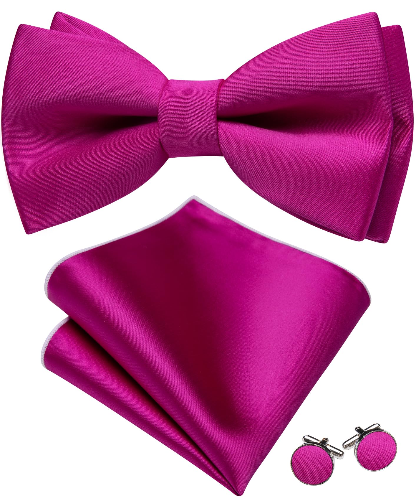 Barry.Wang Magenta Bow Ties for Men Pre-tied Bow