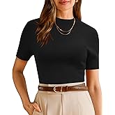 Arach&Cloz Women's Wool Blend Spring Seamless Rip Resistant Tops Opaque Business Casual Shirts