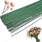 200 PCS 22 Gauge Floral Stem Wire Flower Arrangements and DIY Crafts,Dark Green,Floral Wire for Florist Flower Arrangement 16