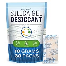 LotFancy Silica Gel Packets, 10 Gram 30 Packs