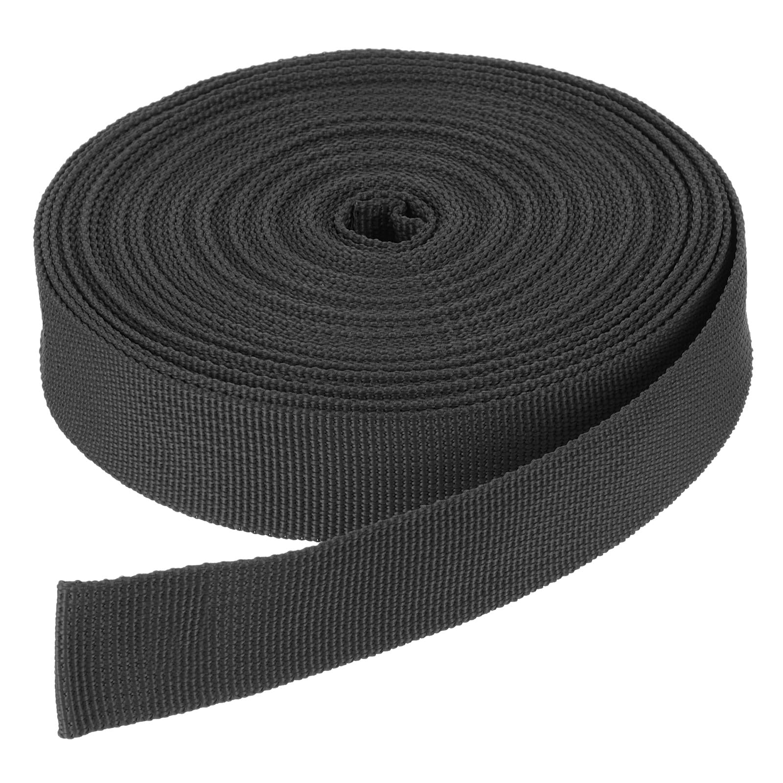 DMiotech 10 Yard x 1 Inch Width Nylon Webbing Strap Poly Flat Webbing Strapping for DIY Craft Backpack Strapping, Sewing, Outdoor Gear Repair, Black
