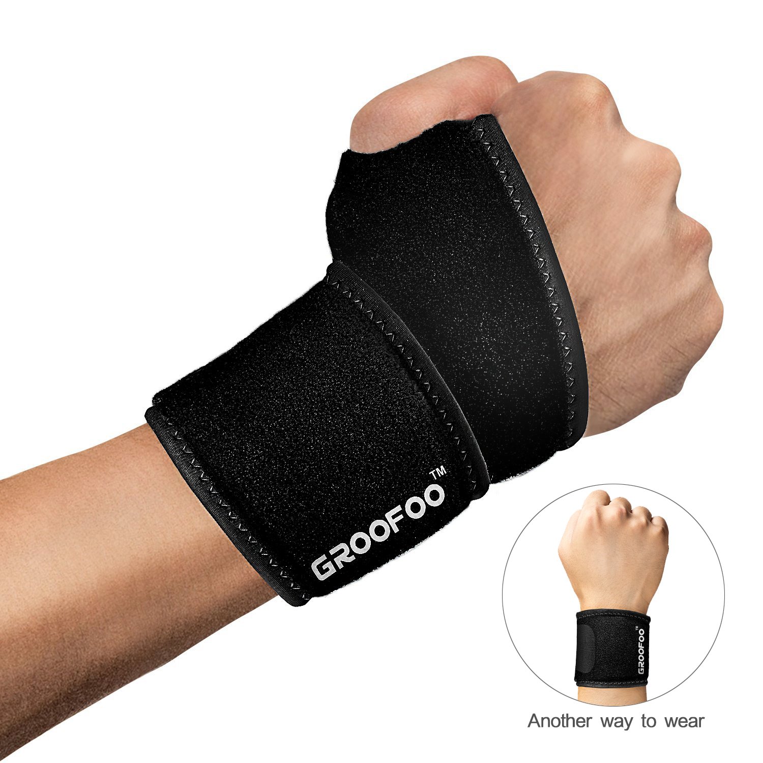 Wrist Brace, GROOFOO Neoprene Wrist Support [Wrist Support Brace][Wrist Wrap][Wrist Straps] for Volleyball Badminton Tennis Weightlifting, Sports Injury Rehabilitation & Arthritic Recovery