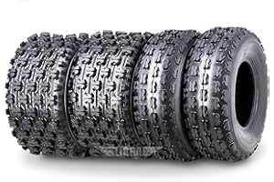 WANDA Set 4 Sport ATV Tires 21x7-10 21x7x10 Front 22x11-9 22x11x9 Rear GNCC (Grand National Cross Country) Race Tires 10075/10092