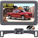 Backup Camera for Car HD 1080P Truck Rear View Camera with 4.3 Inch Monitor,Easy Installation System for SUVs,Vans,LED Lights