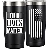 MASGALACC Funny Retirement Gift for Men, Dad, Grandpa, Father - 20oz Insulated Coffee Mug - Gag 40th, 50th, 60th, 70th, 80th Birthday Gift for Him from Son, Daughter, Friend