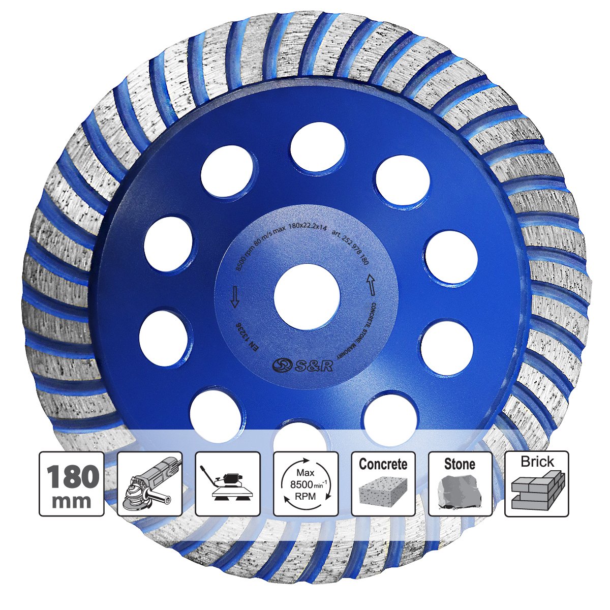 S&R Diamond grinding disc/Diamond grinding cup, UNIVERSAL for concrete granite, natural stone, artificial stone - Image 4