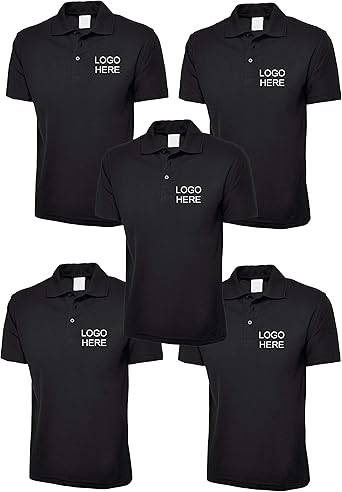 Embroidered Personalised Workwear Polo Shirt Package Uniform Branded Customised (Large, Royal 